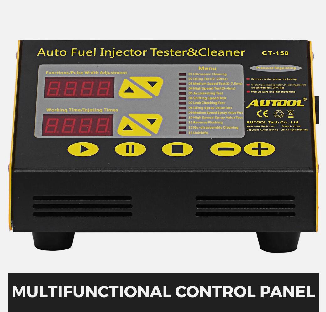 Durable 4-Cylinder Auto Fuel Injector Cleaner ultrasonic Tester Cleaning Tank AU