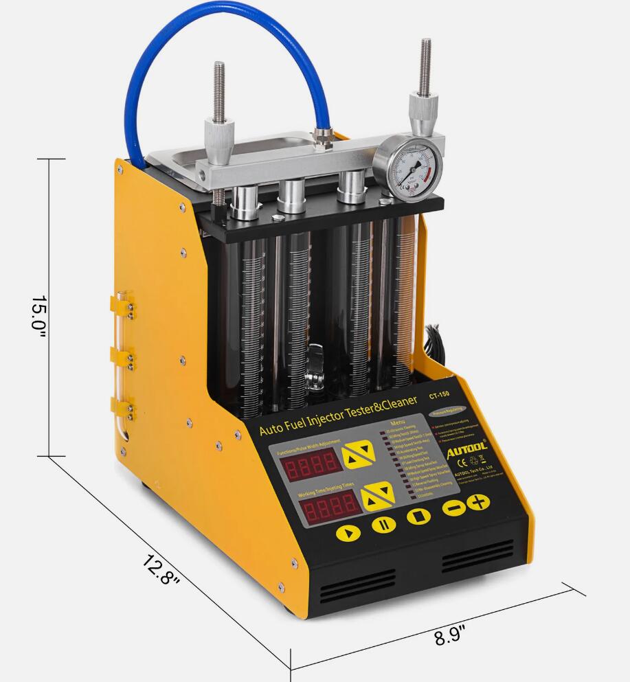 Durable 4-Cylinder Auto Fuel Injector Cleaner ultrasonic Tester Cleaning Tank AU