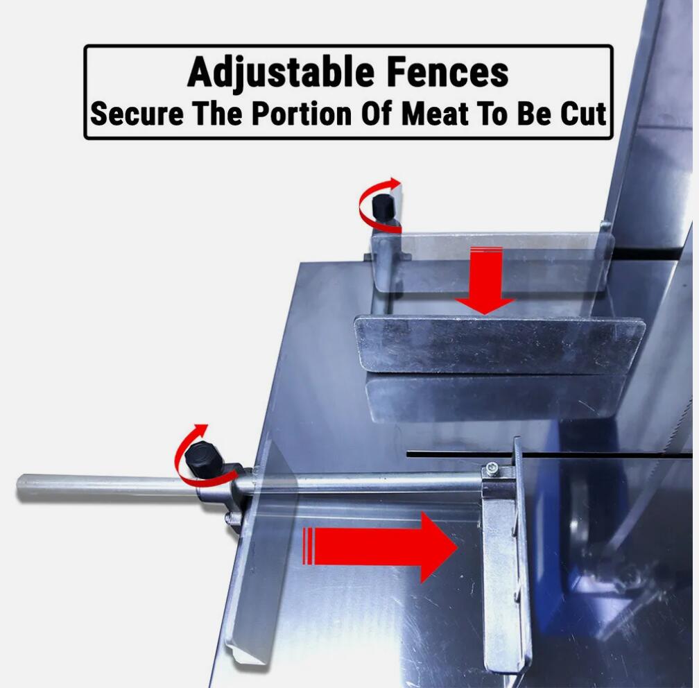 10" Electric Meat-cutting Bandsaw With Mincer Meat Saw Cutting Mincer Sausage Grinder