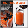 Large 80L Car Engine Waste Oil Drainer Tank Workshop Mobile Telescopic Extractor AU