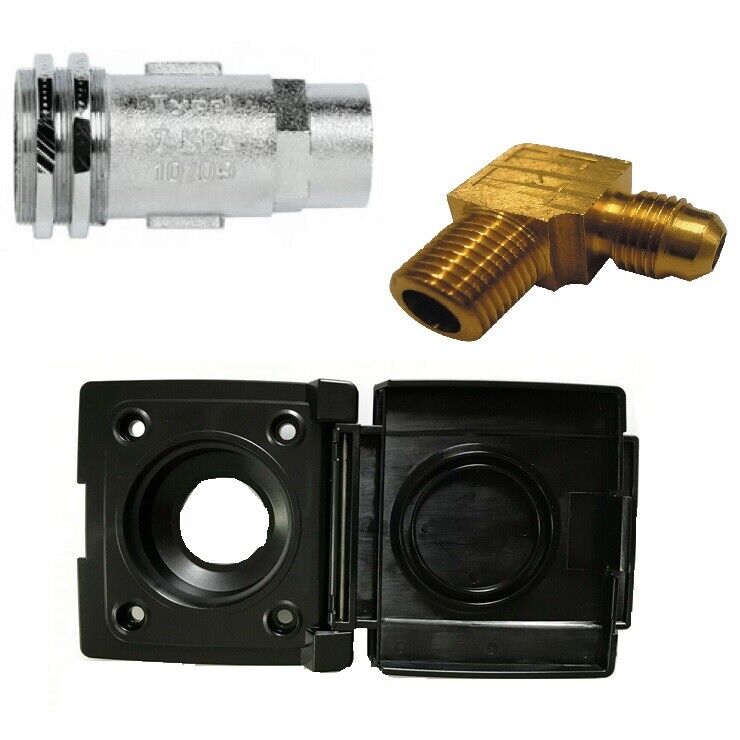 3PCS Wall Mount Gas Bayonet Kit for Caravans RVs and Motorhomes AU