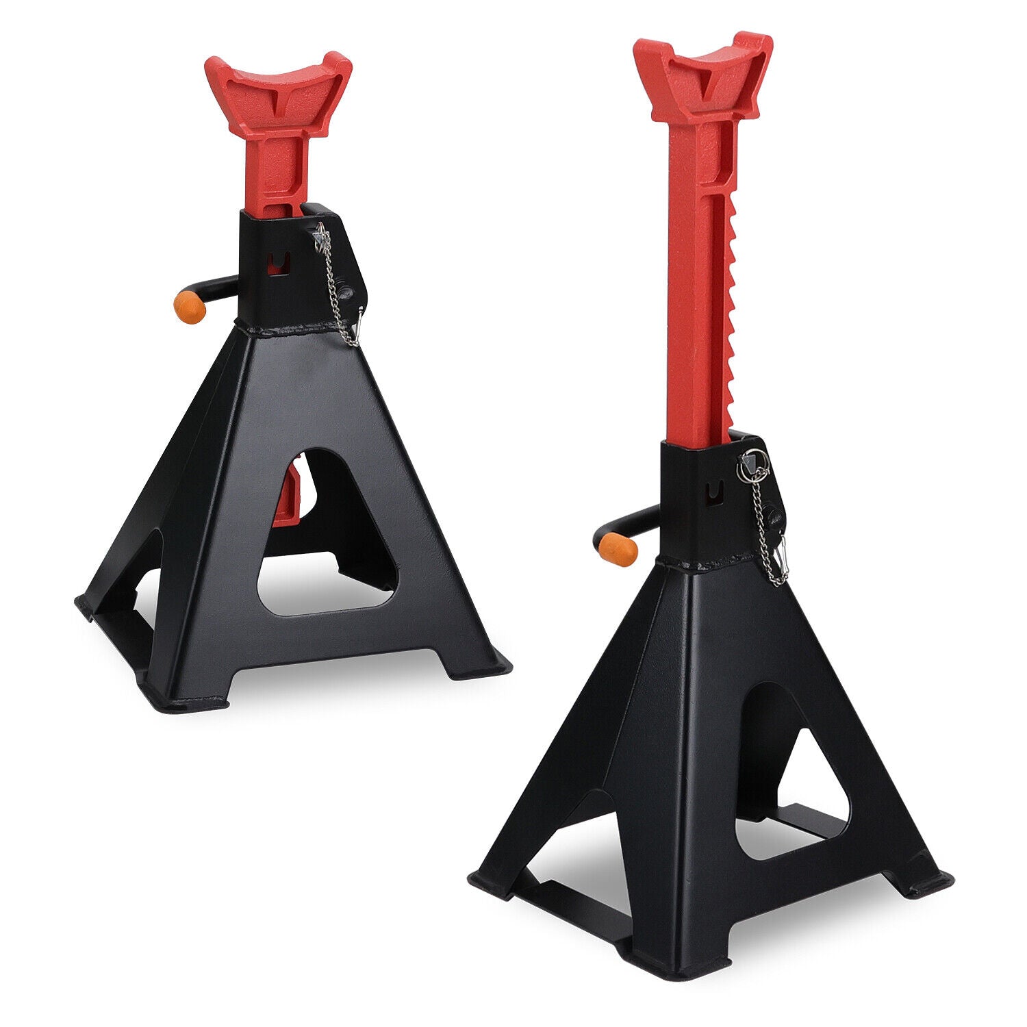 2PCS 6 Ton Adjustable Car Jack Stands Double Lock Truck Ratchet Lift Hoist Steel