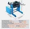 120W 50KG Precise & Stable Rotary Welding Positioner 0-90° Turntable Table 0.5-6RPM AU