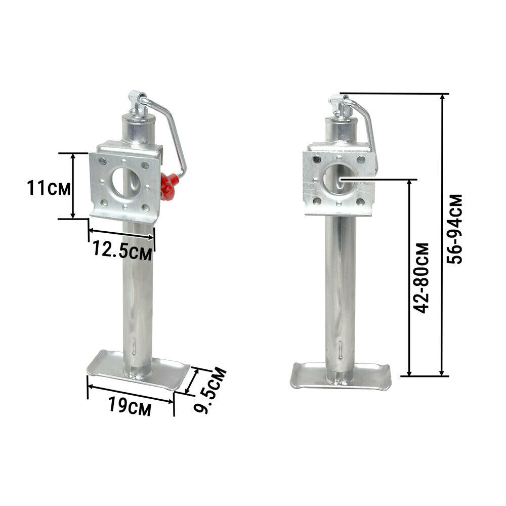 907KG 2000LBS Heavy Duty Trailer Jack Stand Canopy Caravan Jockey Wheel