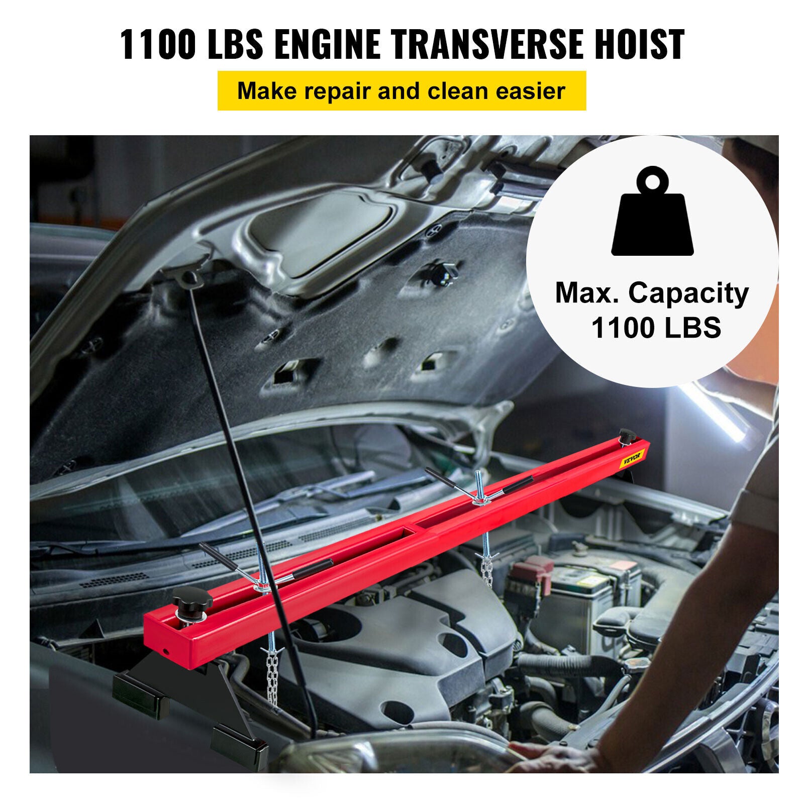 1100 Lbs Transmission Engine Support Bar Engine Load Leveler – Tool Plus