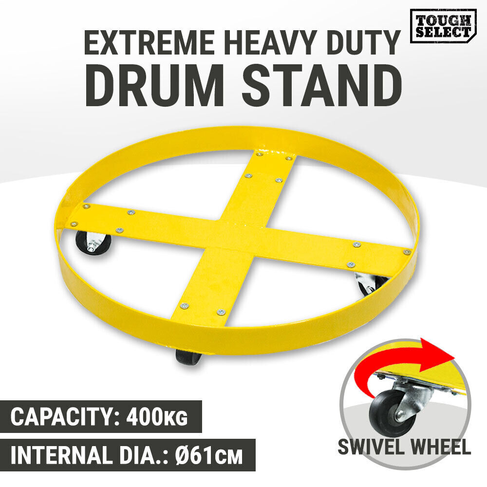 Heavy Duty 400KG Drum Dolly 55 Gallon Stand Wheel Trolley Swivel Casters