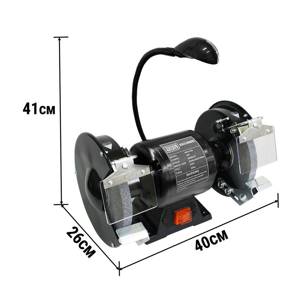 750W 8"  Industrial Bench Grinder 200mm Sharpener Power Tool Knife Chisel Grinding