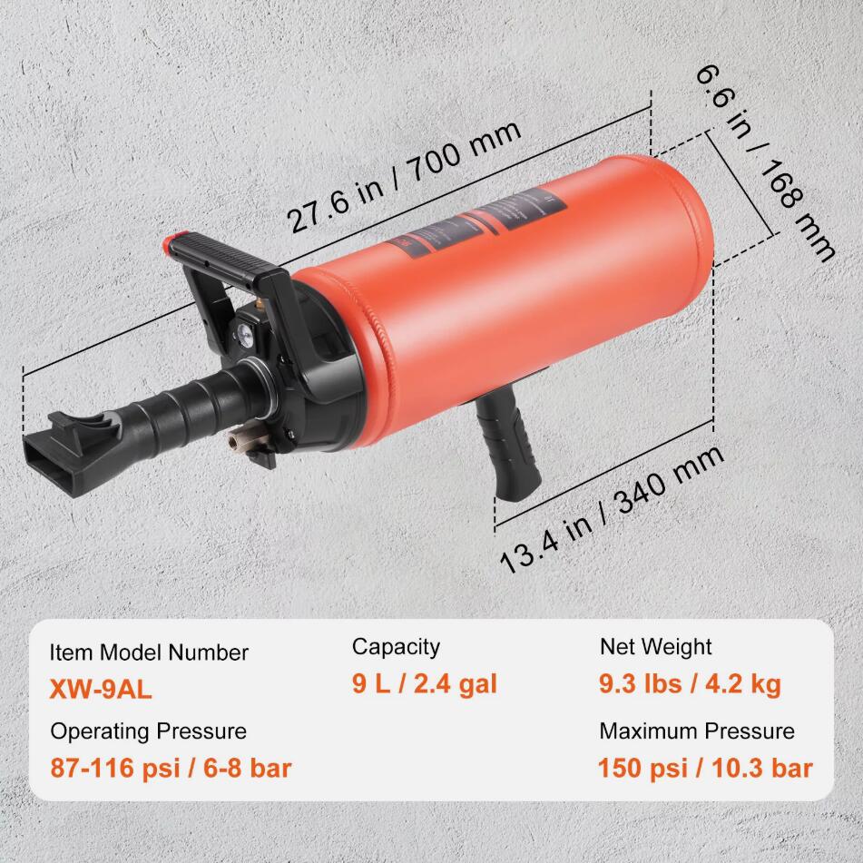 9L Air Blaster Tire Bead Seater Portable Trigger Seating Inflator Heavy Duty