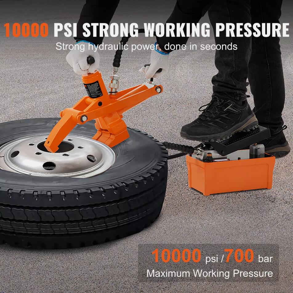 Heavy Duty Powerful Hydraulic Tire Bead Breaker 10000 PSI Foot Pump for Tractor Truck Tire