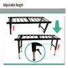 Heavy Duty 1.8M Roller Top Table With 12 Roller Work Support Conveyor And Adjustable Leg