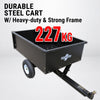 227kg Steel Garden Tipping Trailer Dump Cart ATV Ride Tow Behind Quad Tip