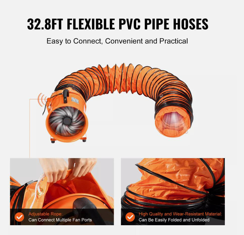 Powerful 304.8mm Industrial Extractor Fan Blower Portable 5m Duct Hose Ventilator AU