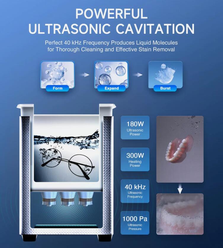 Digital Industrial-Strength 6L Ultrasonic Cleaner with Timer Heating Machine Sonic Cleaner