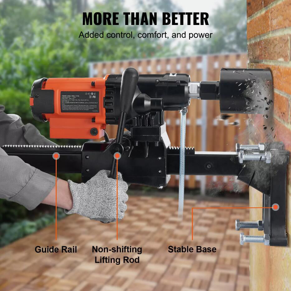 Premium 3200W 8 in Wet&Dry Diamond Core Drill Machine Concrete Core Drill Rig  750RPM