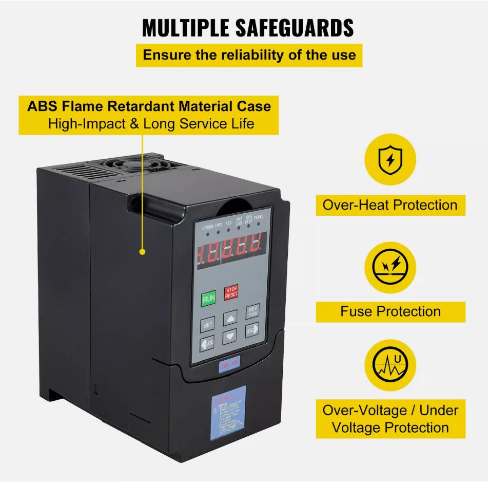 Premium 3KW 4HP 220V VFD Variable Frequency Drive Inverter Converter 1 To 3 Phase AU