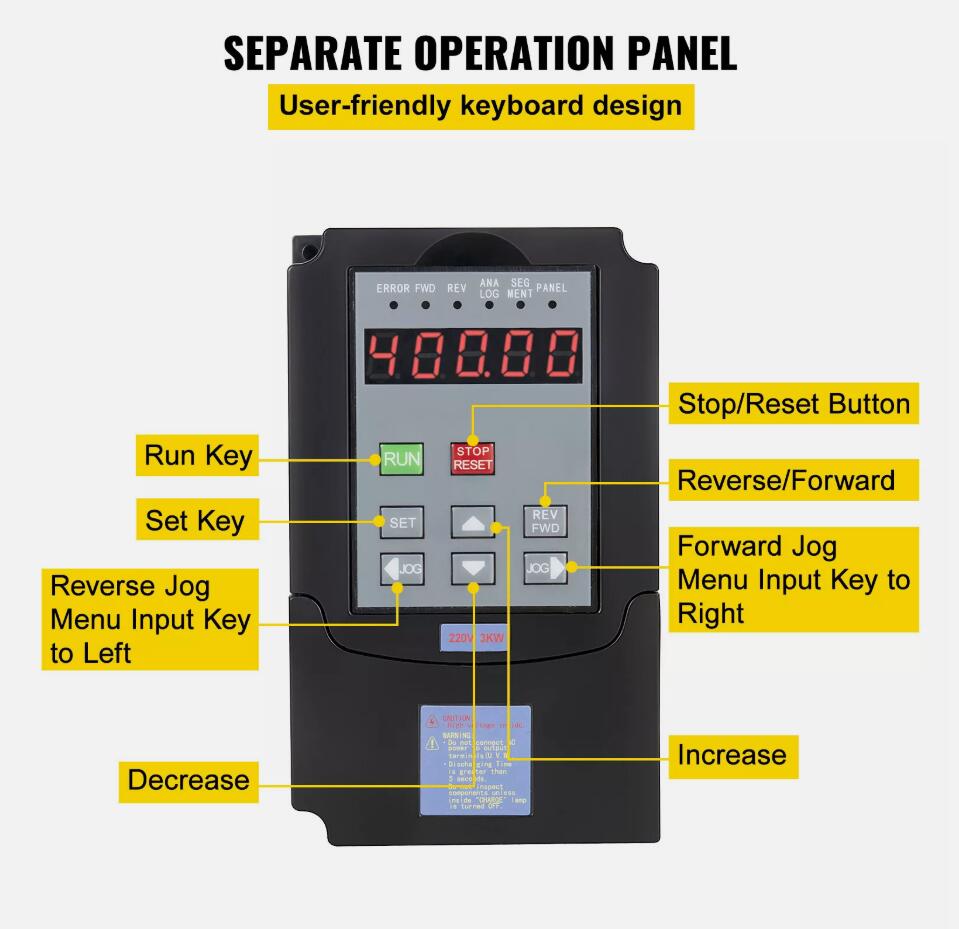 Premium 3KW 4HP 220V VFD Variable Frequency Drive Inverter Converter 1 To 3 Phase AU