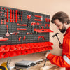 Wall Mounted Small Parts Organizer Storage Bins Garage Tool Rack