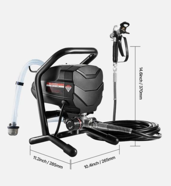 Heavy Duty 650W 3000PSI Stand Airless Paint Sprayer Electric Paint Sprayer Machine