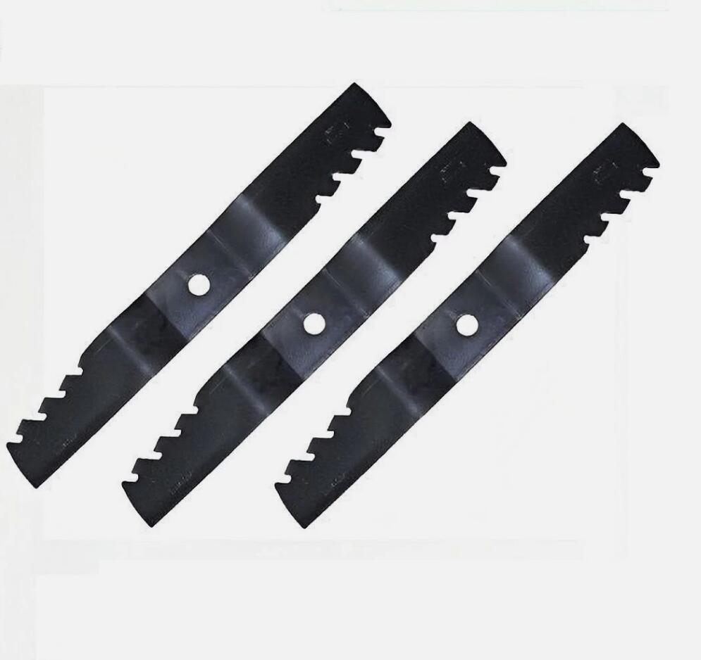3PCS Premium 54" Toothed Mulcher Blades for John Deere Ride on Mowers M135334 M143520