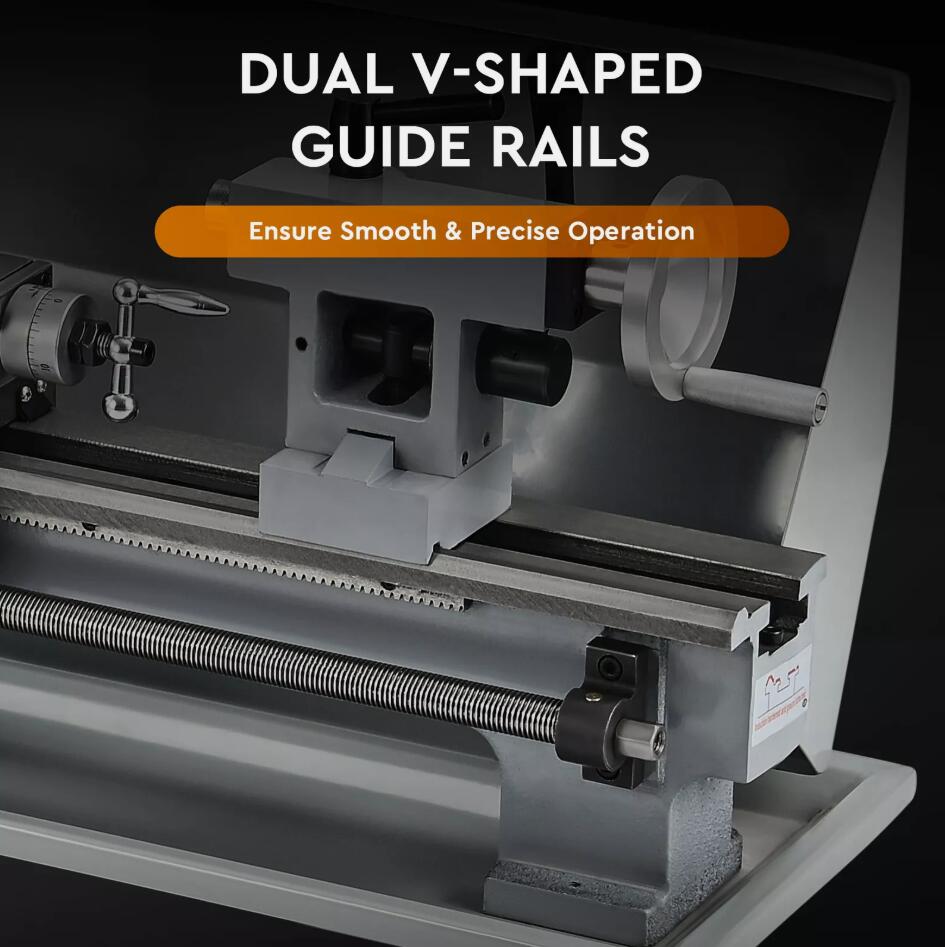 HEAVY DUTY 600W 8"x14" Mini Metal Lathe Stepless Speed Digital Display 3 Jaw Chuck