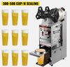 Heavy Duty Cup Sealing Machine Auto/Semi-Auto Tea Cup Sealer Silver 300-500 Cups/Hour