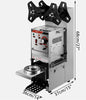 Heavy Duty Cup Sealing Machine Auto/Semi-Auto Tea Cup Sealer Silver 300-500 Cups/Hour