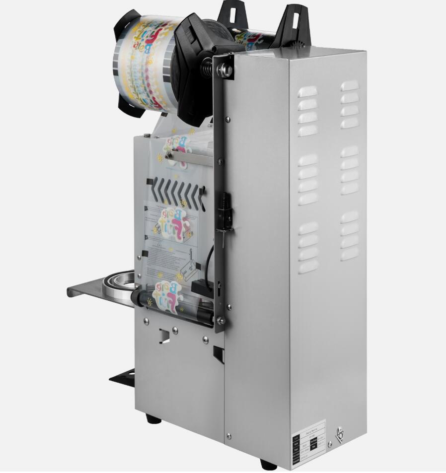 Heavy Duty Cup Sealing Machine Auto/Semi-Auto Tea Cup Sealer Silver 300-500 Cups/Hour