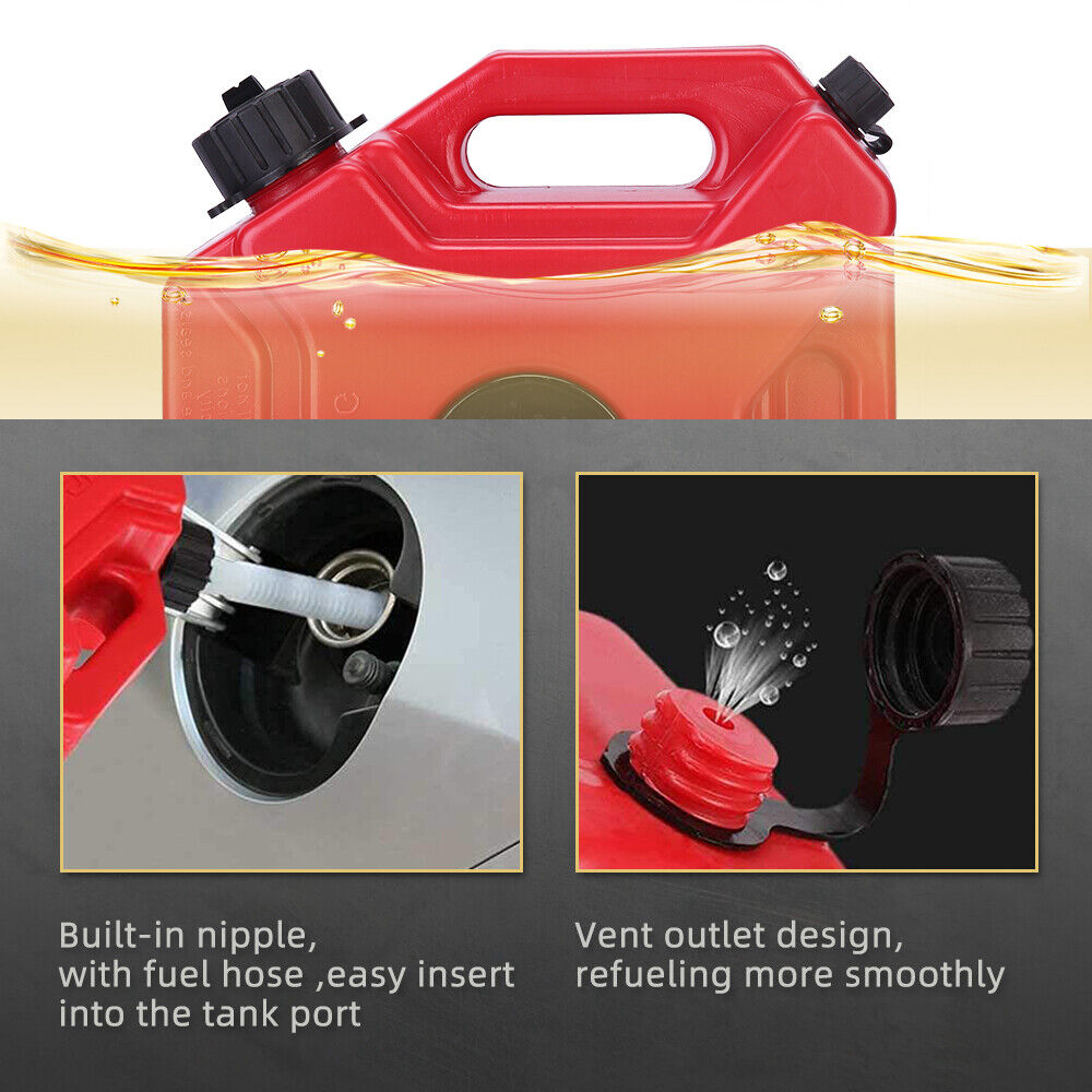 5L Heavy Duty Jerry Can Fuel Container Spare Petrol Storage Tank With Pour