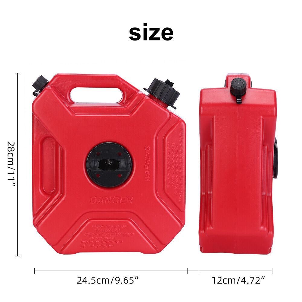 5L Heavy Duty Jerry Can Fuel Container Spare Petrol Storage Tank With Pour