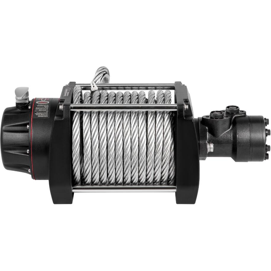 9071kg Industrial Hydraulic Winch Anchor Winch with 24m Strong Steel Cable Adapter Kit