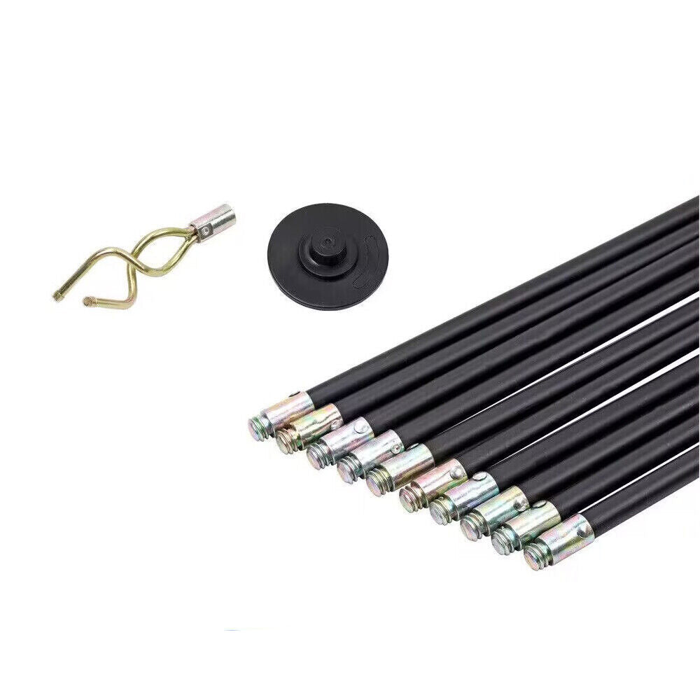10Pc Drain Clean Rod Set Flexible Plunger Connector DIY Universal Clea ...