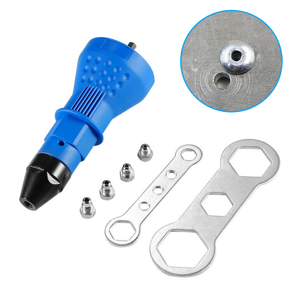 Pop Rivet Gun Attachment Drill Adapter Riveting Nuts Riveter Cordless ...