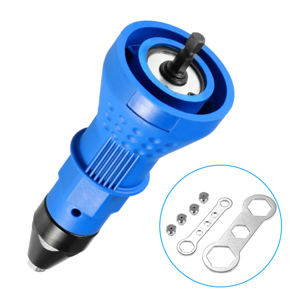 Pop Rivet Gun Attachment Drill Adapter Riveting Nuts Riveter Cordless ...