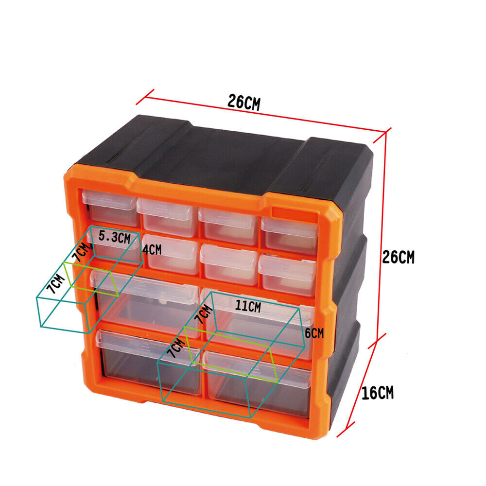 Tool Storage Organizer Drawers Cabinet with Dividers