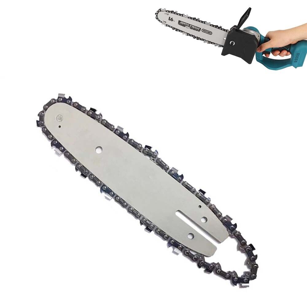 4/6/8/10 Inch Steel Chainsaw Chain + Chain Guide