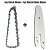 4/6/8/10 Inch Steel Chainsaw Chain + Chain Guide