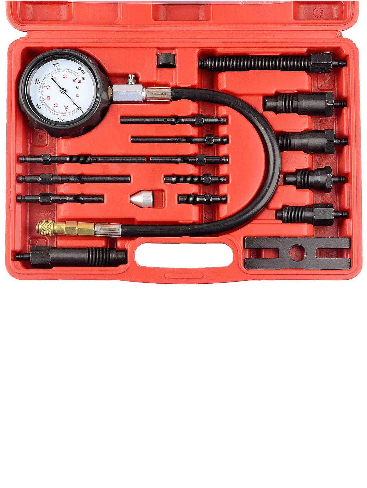 17 pc Diesel Engine Compression Tester Kit Tool Set Automotive Compres ...