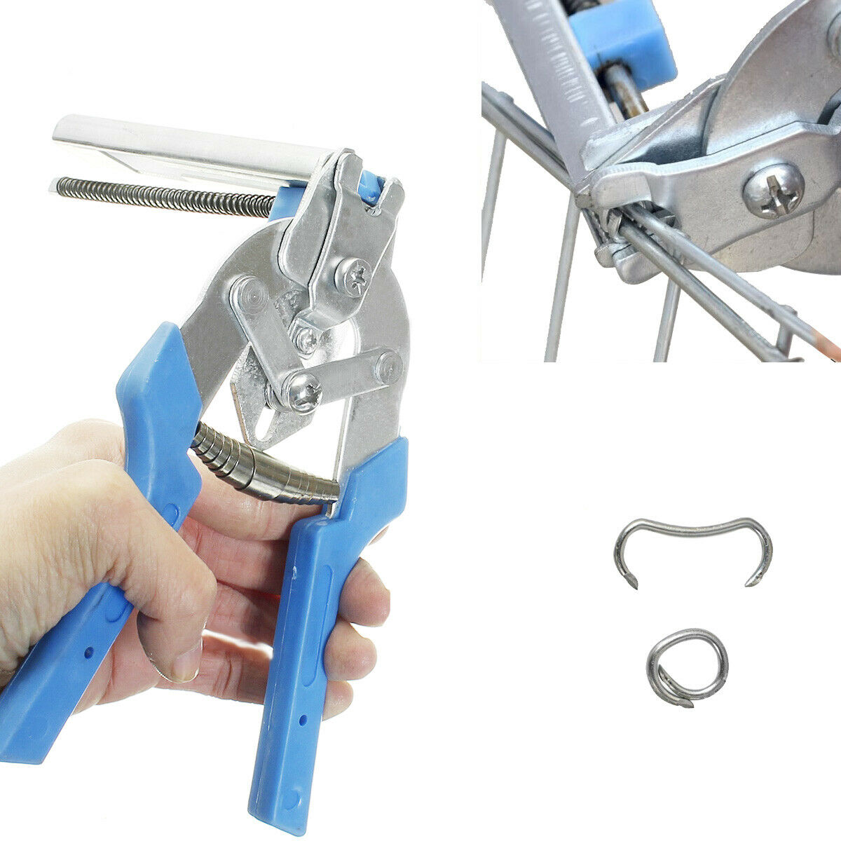 Hog Ring Plier With 3000 Clips