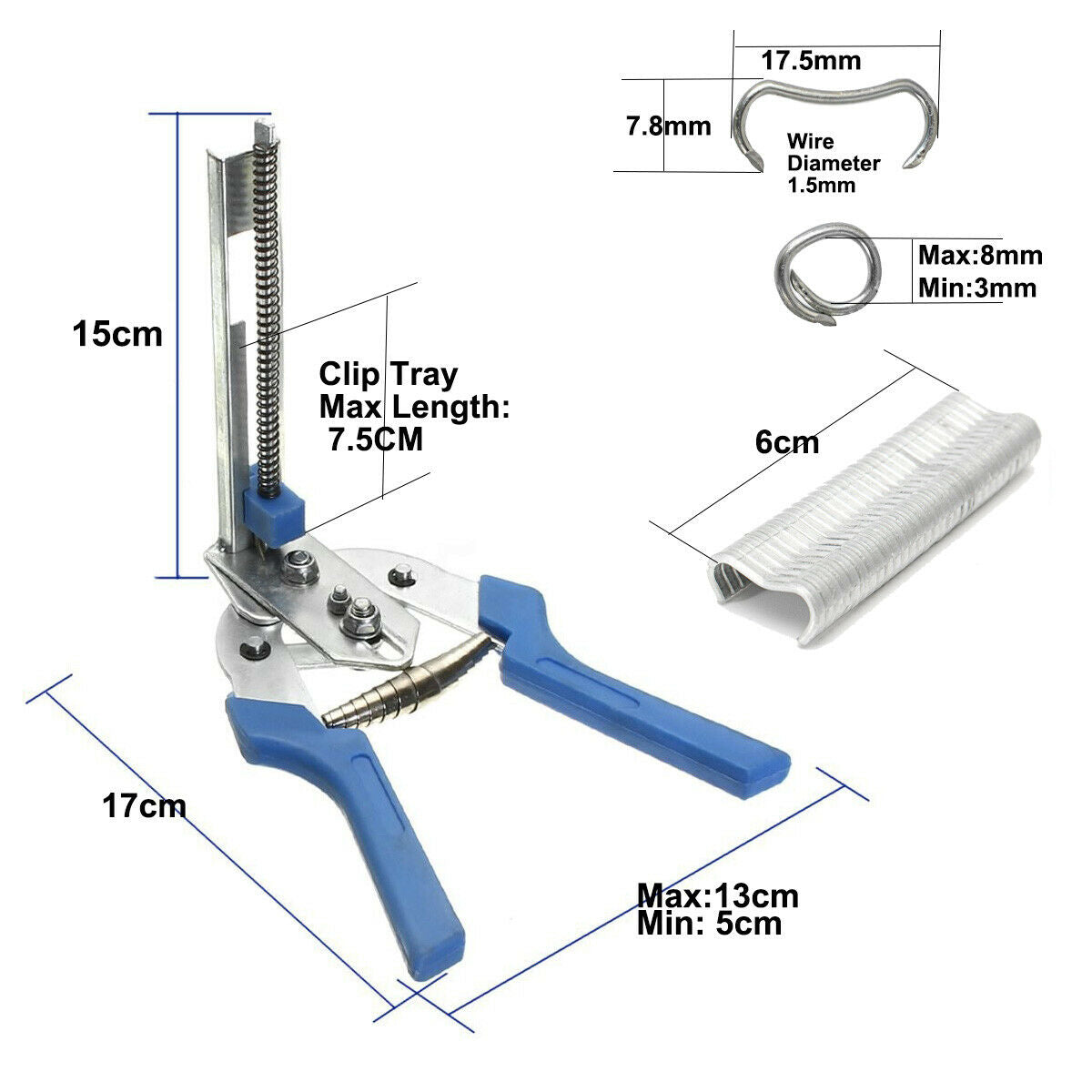 Hog Ring Plier With 3000 Clips