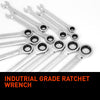 12 Pcs Metric 8-19mm Spanner Gear Ratchet Wrench Cr-V Steel Set