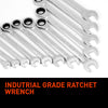 12 Pcs Metric 8-19mm Spanner Gear Ratchet Wrench Cr-V Steel Set