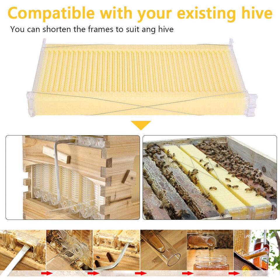 7pcs Auto Honey Beekeeping Beehive Frame