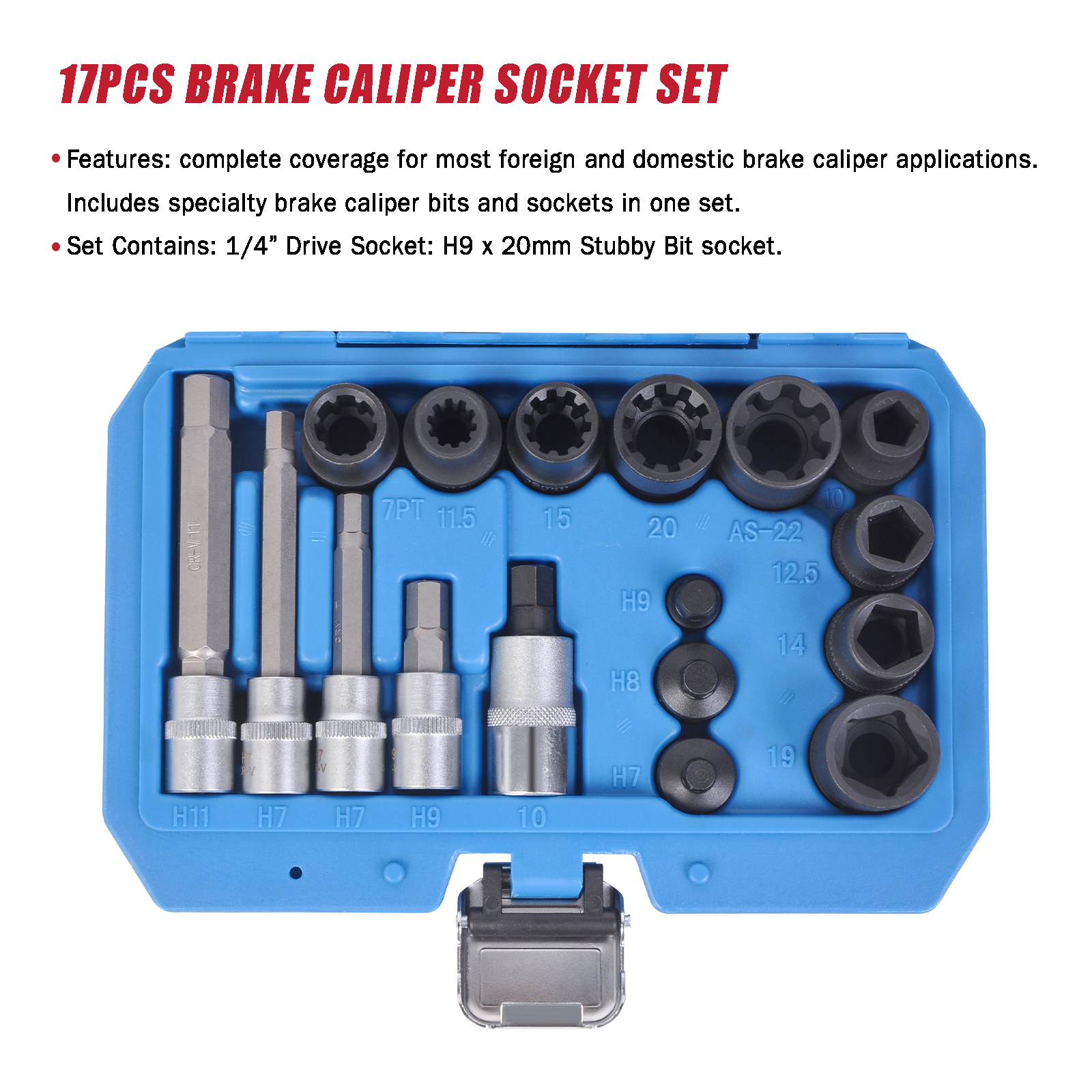 Brake Caliper Socket Set Kit for Audi VW BMW Benz Porsche