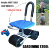 Gardening Stool Garden Seat with 4 Rolling Wheels 360° Rotates