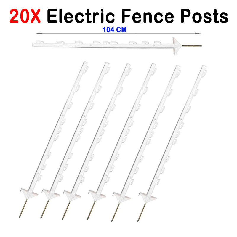 20PCS Tread In Poly Posts Electric Fence