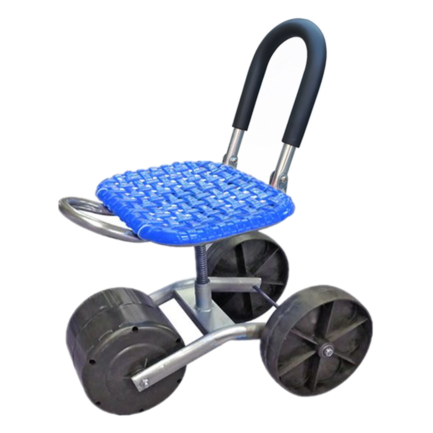 Gardening Stool with 3 Rolling Wheels 360° Rotates