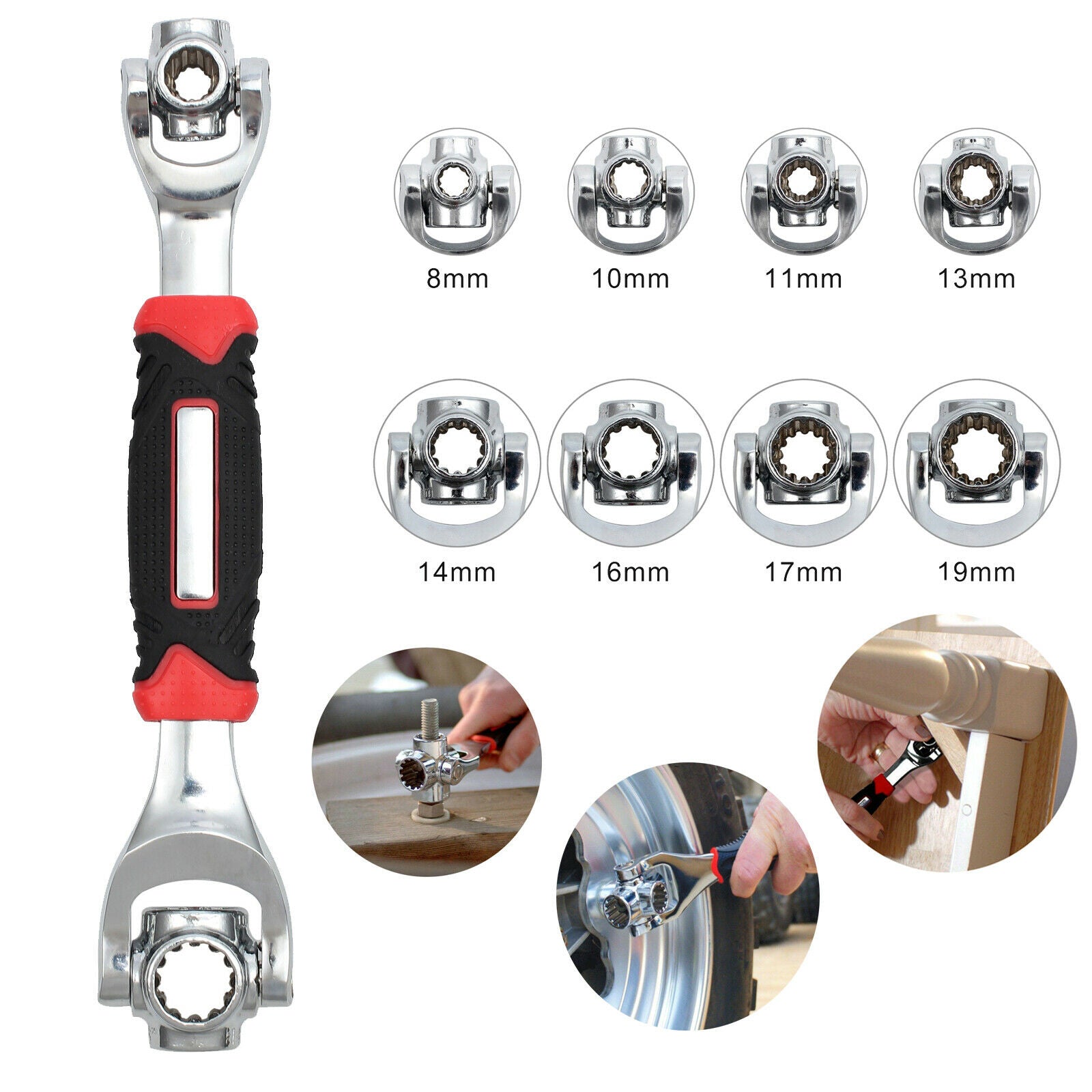 48-IN-1 Socket Wrench Universal Wrench Tiger Tools Dog Bone Metric
