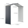 Metal Storage Shed for Garden and Tools with Sliding Double Lockable Doors