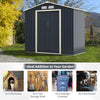 Metal Storage Shed for Garden and Tools with Sliding Double Lockable Doors