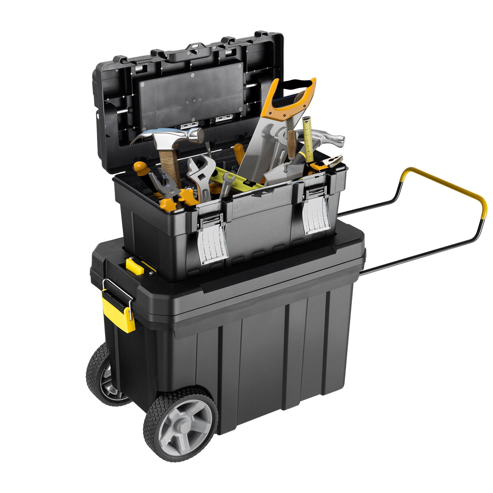 Mobile Storage Panel Tool Rack 2-in-1 Rolling Tool Box Set Mobile Tool Storage Organizer – Tool Plus